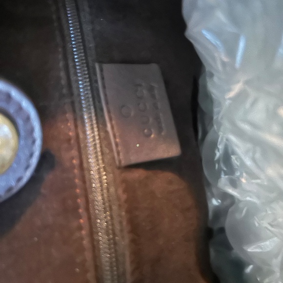 Large genuine crocodile dark cognac Gucci Sukey. Rare! - Picture 2 of 12